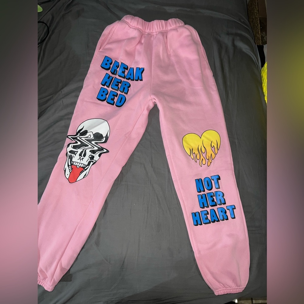 Pink Graphic Joggers
